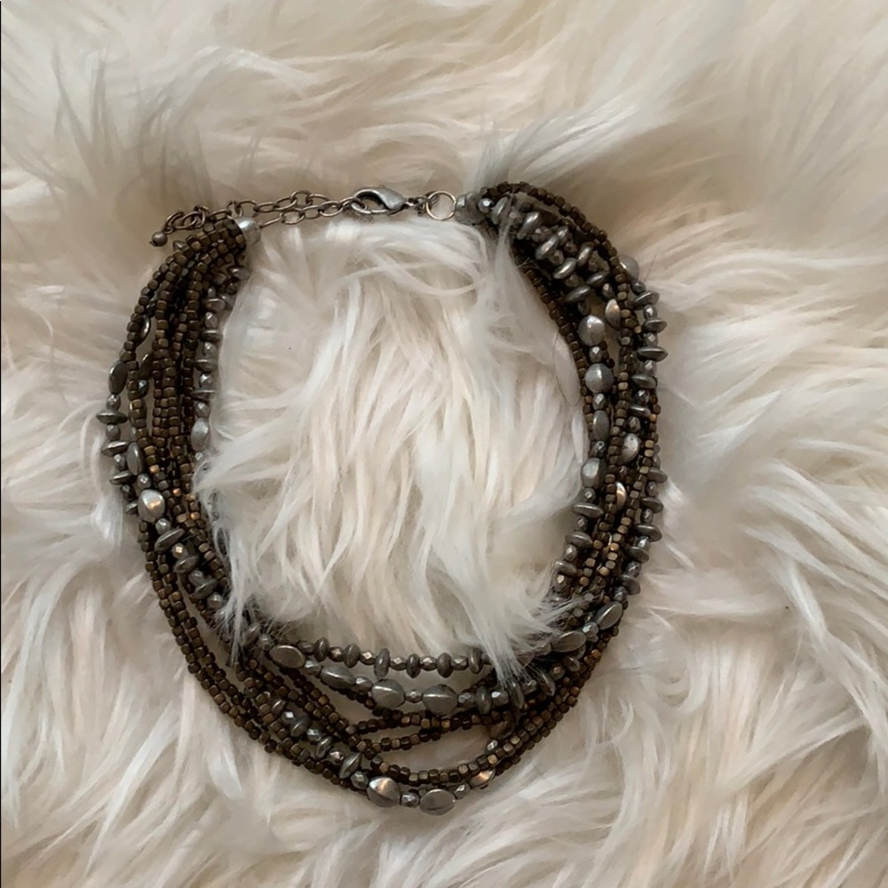 Beaded choker necklace